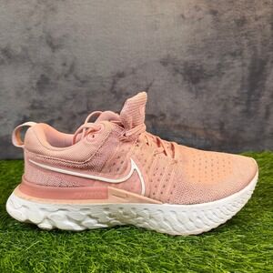 Nike React Infinity Run Flyknit 2 Running Shoes Womens 7.5 Pink Breathable